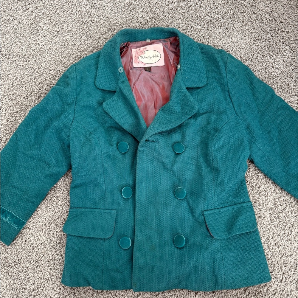 Wendy Hil Teal and Pink Blazer